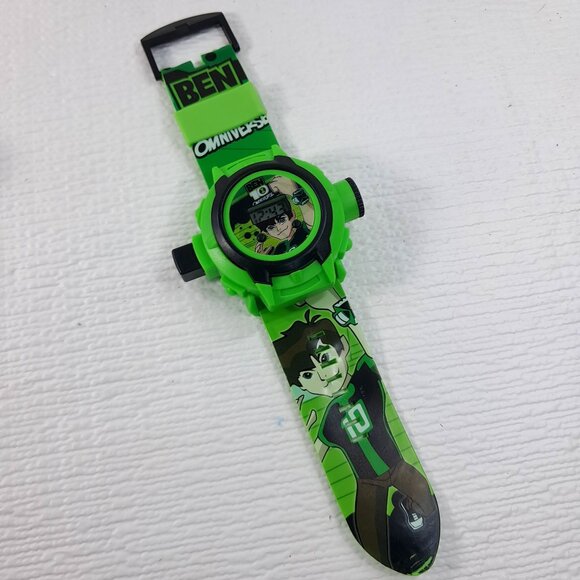 Ben 10 Omniverse Projector digital Watch Projections kids toy green black WORKS